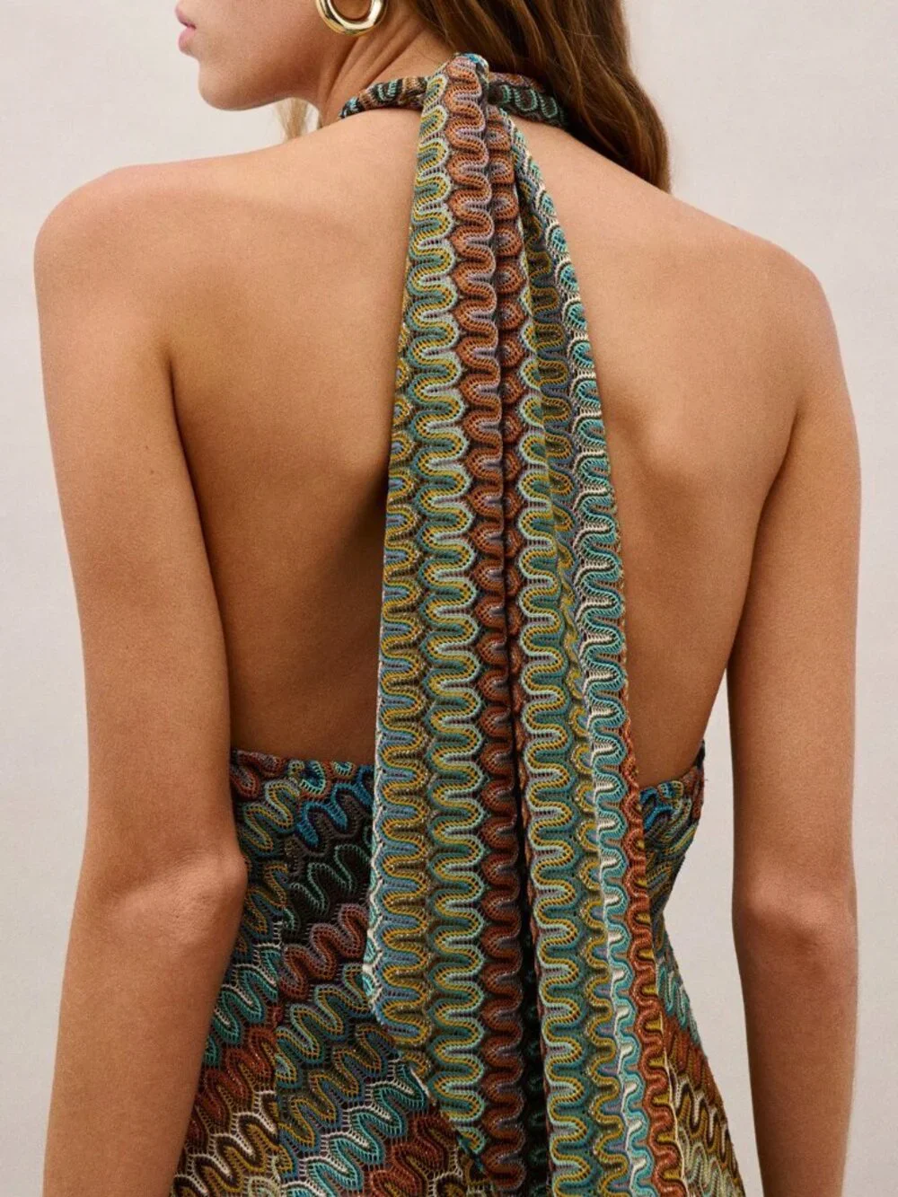 Multicolor Boho Women's Patterned Maxi Dress - Picture 5 of 7